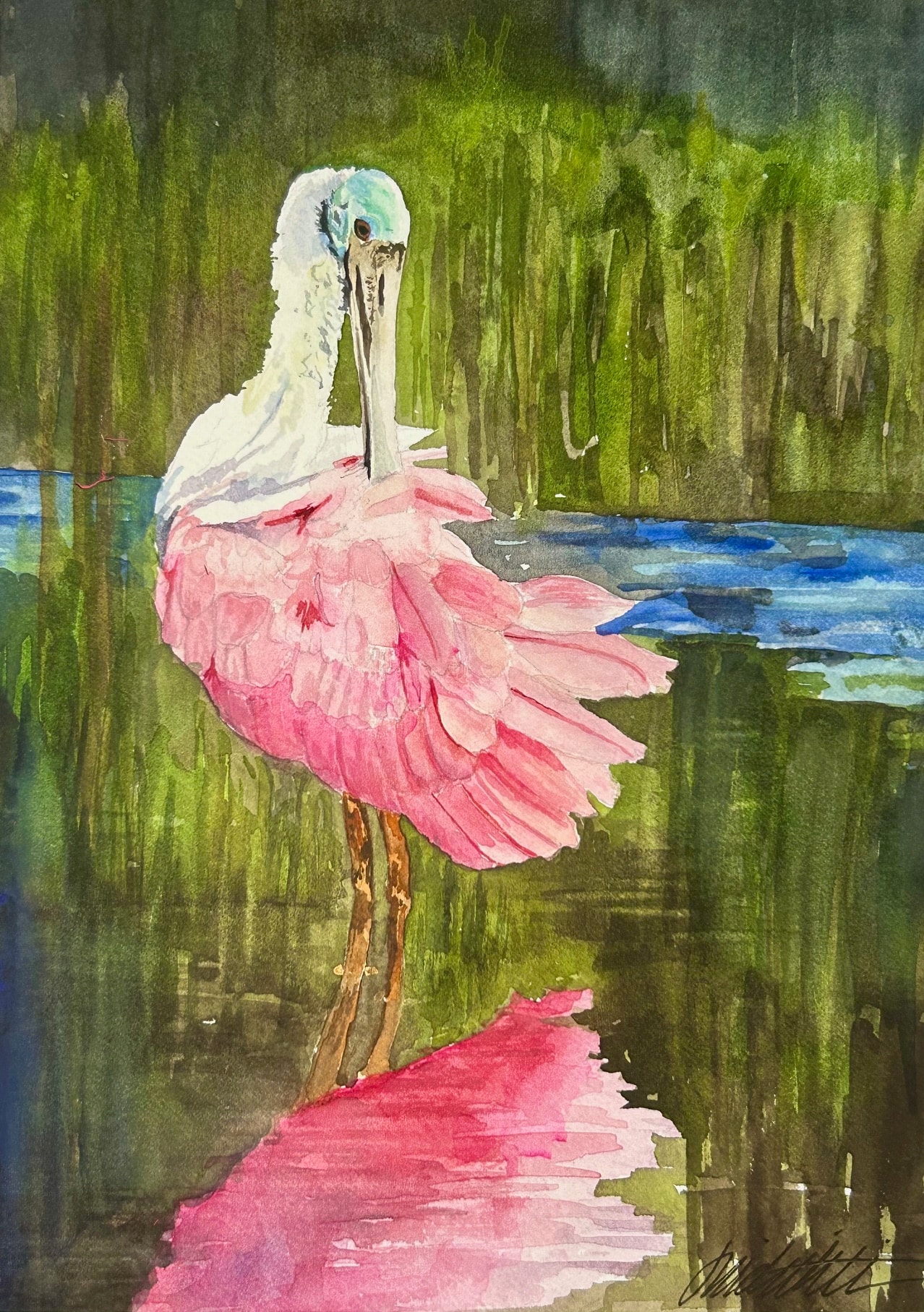 Pretty in Pink — Original Watercolor by Linda Griffin