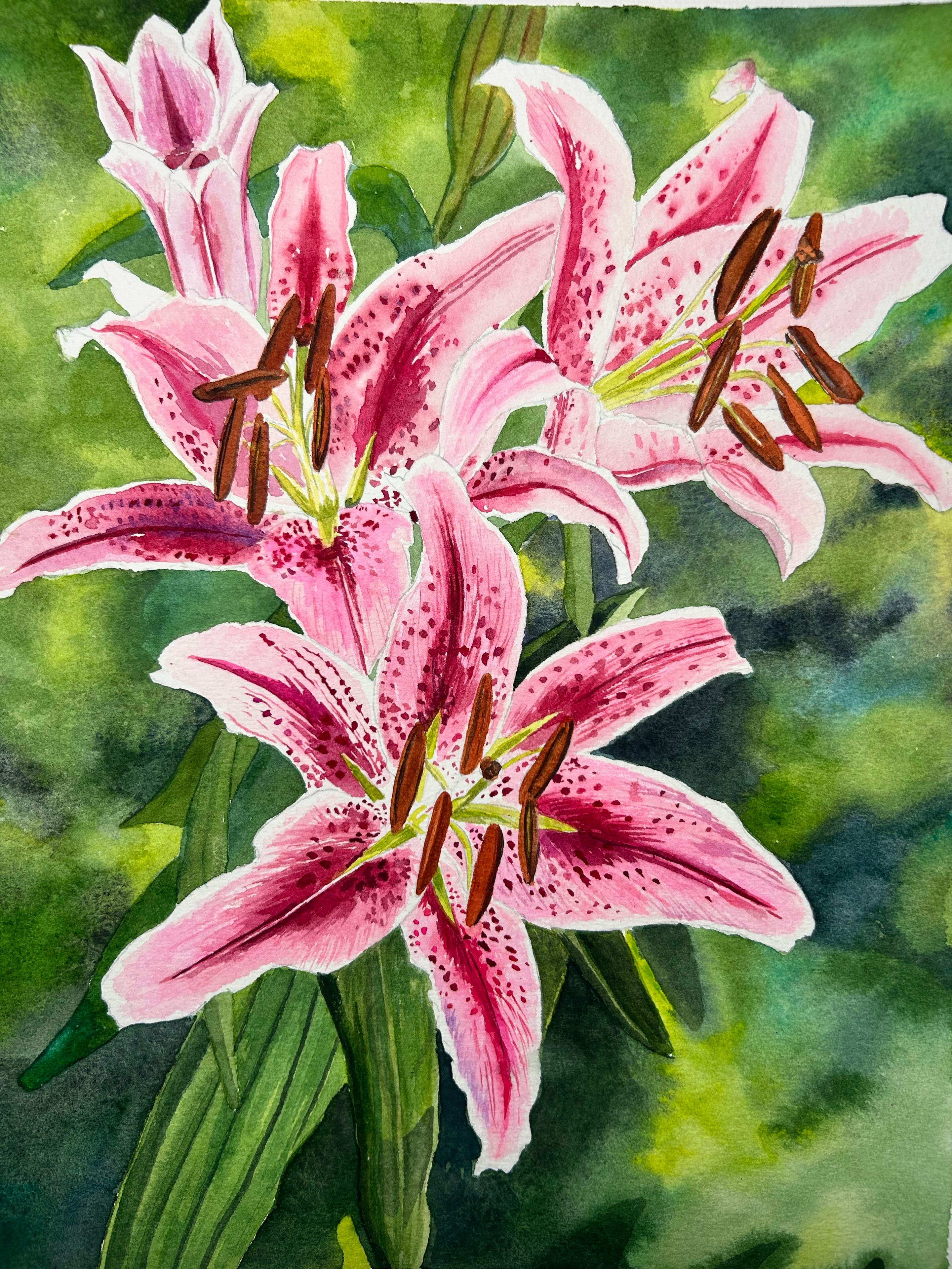 Star Lily — Original Watercolor by Linda Griffin